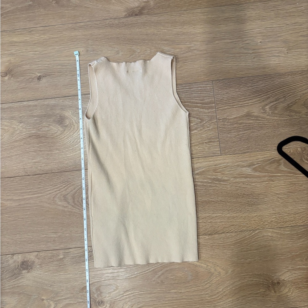 Level 99 Cream Ribbed Tank Top - Picture 2 of 3